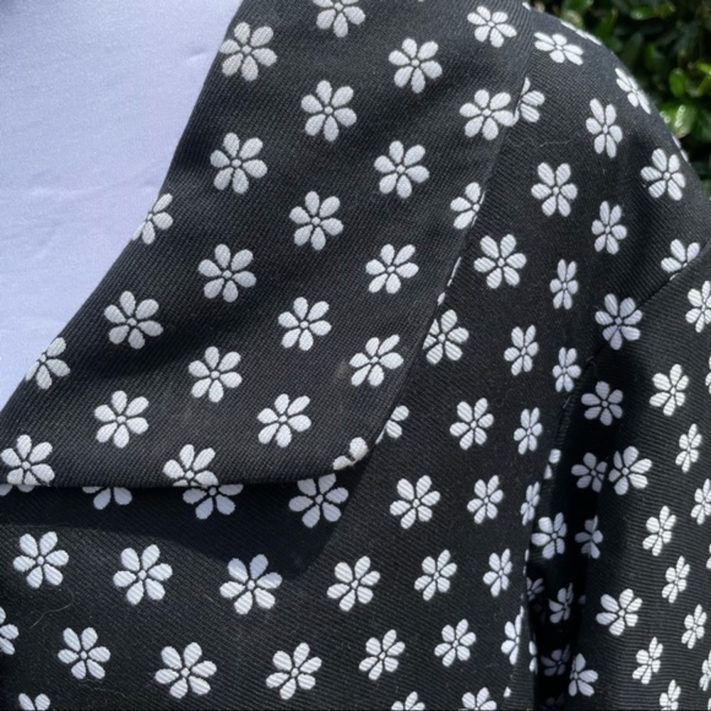 W BY WORTH Black White Floral Blazer 6 - Picture 8 of 13